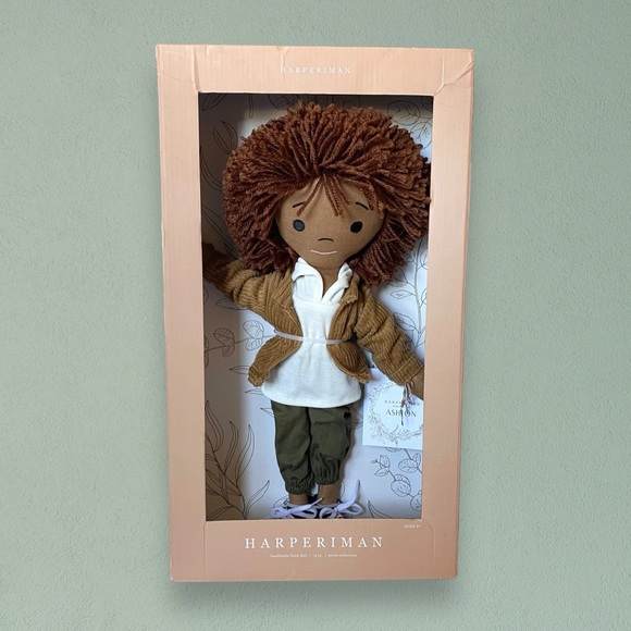 NWT NIB Harperiman Ashton 14” Handmade Linen Dolls of Color - Picture 1 of 10